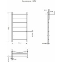 Электрический полотенцесушитель Aquanet Romeo 100х50 R 281992 с полкой Хром