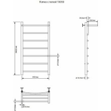 Электрический полотенцесушитель Aquanet Romeo 100х50 R 281992 с полкой Хром