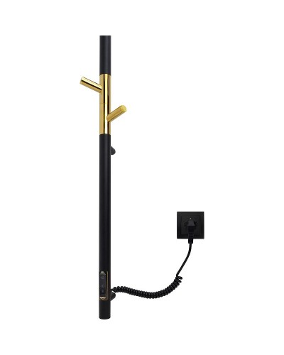 Электрический полотенцесушитель Vincea 15х140 VTD-1DB1E Черный матовый Золото