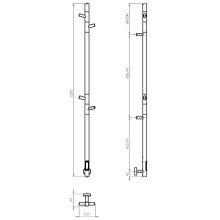 Электрический полотенцесушитель Vincea 15х140 VTD-1DB1E Черный матовый Золото