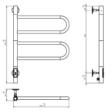 Электрический полотенцесушитель Vincea 44х60 VTD-1R1CE Хром