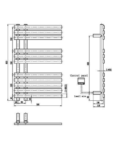 Электрический полотенцесушитель Boheme Venturo 723-B Черный
