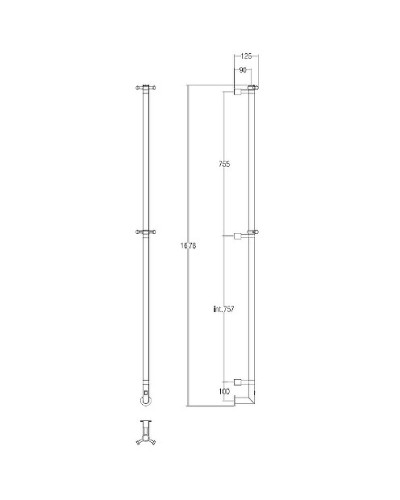 Электрический полотенцесушитель Margaroli Arcobaleno 616XGOB-1650 Золото