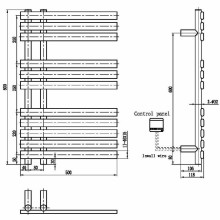 Электрический полотенцесушитель Boheme Venturo 723-GM Оружейная сталь