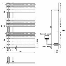 Электрический полотенцесушитель Boheme Venturo 723-GM Оружейная сталь