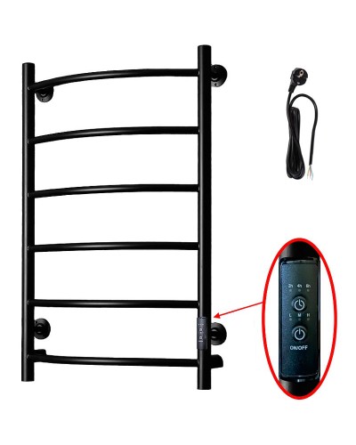 Электрический полотенцесушитель Тругор ПЭК 5 СП 80x50 Черный