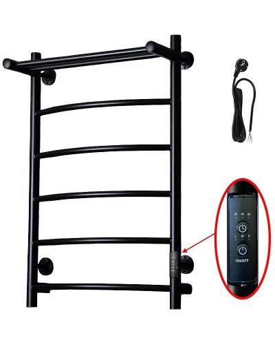 Электрический полотенцесушитель Тругор ПЭК 5П СП 80x50 с полкой Черный