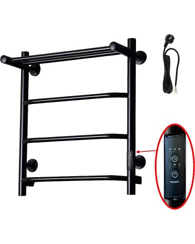 Электрический полотенцесушитель Тругор ПЭК 6П СП 60x50 с полкой Черный