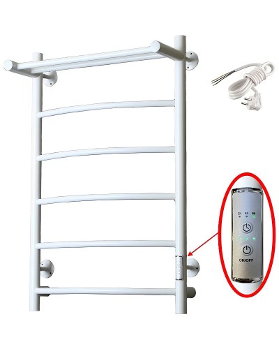 Электрический полотенцесушитель Тругор ПЭК 5П СП 80x50 с полкой Белый