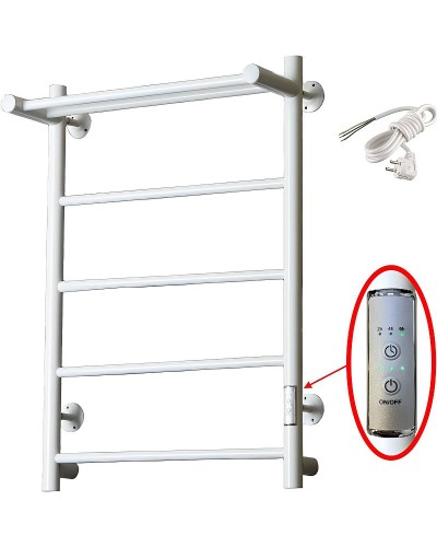 Электрический полотенцесушитель Тругор Аспект ПЭК 1П СП 80x50 с полкой Белый