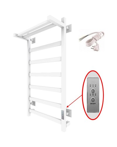 Электрический полотенцесушитель Тругор ПЭК 20квП СП 80x50 с полкой Белый