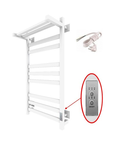 Электрический полотенцесушитель Тругор ПЭК 21квП СП 80x50 с полкой Белый