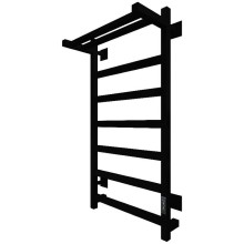 Электрический полотенцесушитель Тругор ПЭК 20квП СП 80x50 с полкой Черный