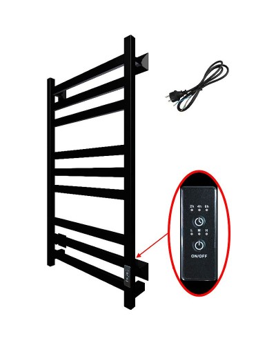 Электрический полотенцесушитель Тругор ПЭК 21кв СП 80x40 Черный