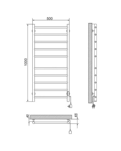 Электрический полотенцесушитель Ника WAY-2 100/50 Белый матовый