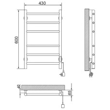 Электрический полотенцесушитель Ника WAY-2 60/40 Белый матовый