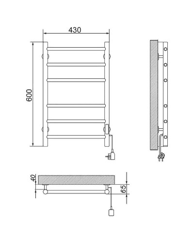 Электрический полотенцесушитель Ника WAY-2 60/40 Белый матовый