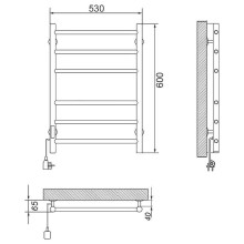 Электрический полотенцесушитель Ника WAY-2 60/50 Белый матовый