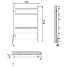 Электрический полотенцесушитель Ника WAY-2 60/50 Белый матовый