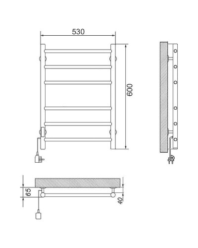 Электрический полотенцесушитель Ника WAY-2 60/50 Белый матовый