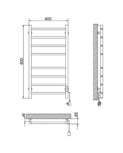 Электрический полотенцесушитель Ника WAY-2 80/40 Белый матовый