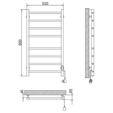 Электрический полотенцесушитель Ника WAY-2 80/50 Белый матовый