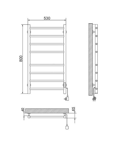 Электрический полотенцесушитель Ника WAY-2 80/50 Белый матовый