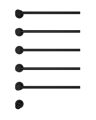 Полотенцесушитель электрический встраиваемый WONZON & WOGHAND, Черный матовый (WW-AL315-MB)