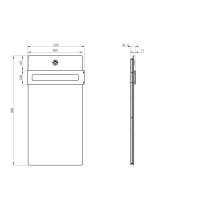 Полотенцесушитель электрический с греющей плитой Белый мрамор WONZON & WOGHAND, Темный графит (WW-A501-GM)