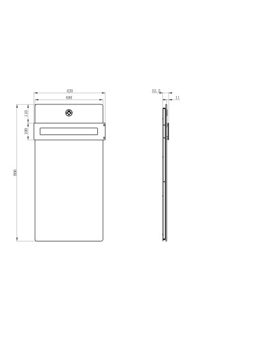 Полотенцесушитель электрический с греющей плитой Белый мрамор WONZON & WOGHAND, Темный графит (WW-A501-GM)