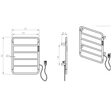 Полотенцесушитель электрический WONZON & WOGHAND, Брашированный никель (WW-AL201-BR)