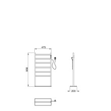 Полотенцесушитель электрический напольный WONZON & WOGHAND, Брашированный никель (WW-A406-BR)