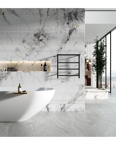 Полотенцесушитель электрический с полкой WONZON & WOGHAND, Черный матовый (WW-AL402-MB)