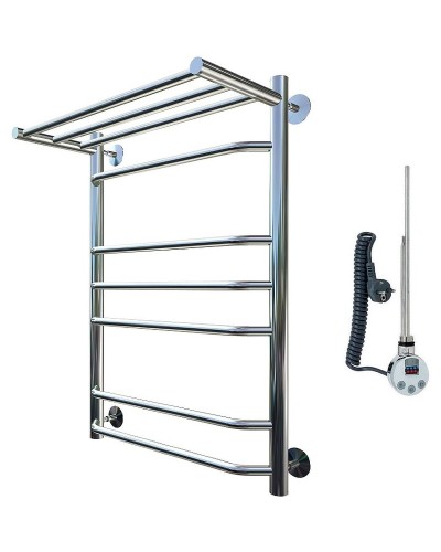 Электрический полотенцесушитель Тругор Браво 3 П элТЭН 80x40 с полкой Хром