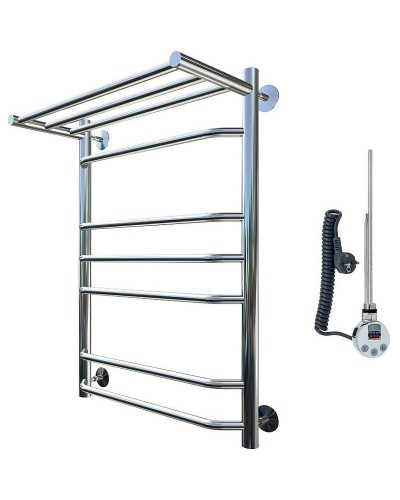 Электрический полотенцесушитель Тругор Браво 3 П элТЭН 80x50 с полкой Хром