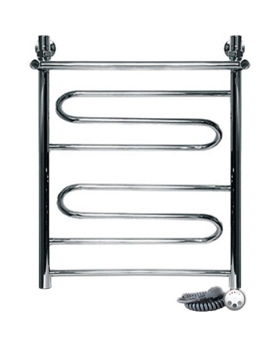 Электрический полотенцесушитель Ника Curve ЛZ/ВП 60x50 с полкой Хром