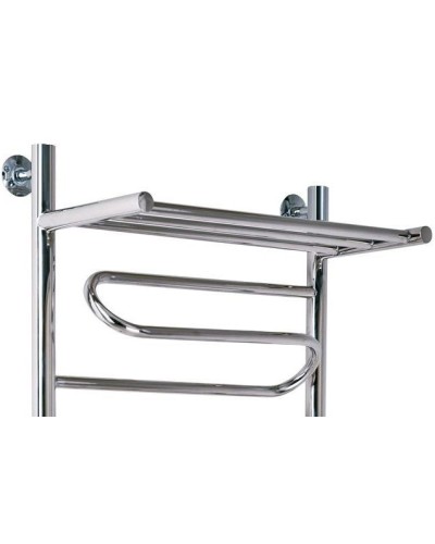 Электрический полотенцесушитель Ника Curve ЛZ/ВП 60x50 с полкой Хром