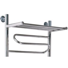 Электрический полотенцесушитель Ника Curve ЛZ/ВП 60x60 с полкой Хром