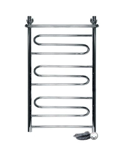 Электрический полотенцесушитель Ника Curve ЛZ/ВП 80x60 с полкой Хром