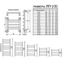 Электрический полотенцесушитель Ника Classic ЛП (г2) 80x60 Хром