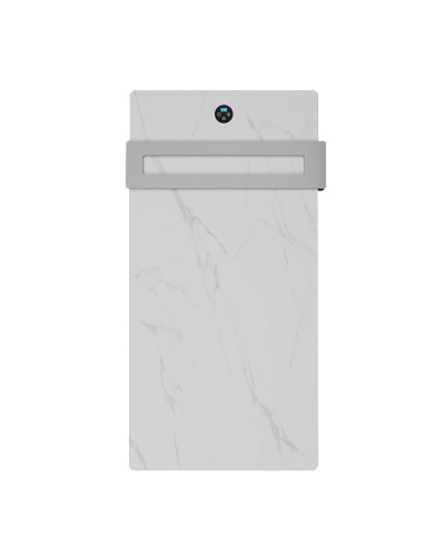 Полотенцесушитель электрический с греющей плитой Белый мрамор WONZON & WOGHAND, Брашированный никель (WW-A501-BR)