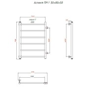 Водяной полотенцесушитель Тругор Аспект 1 ПМ 80x50 Хром