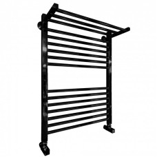Водяной полотенцесушитель Ника Modern ЛМ 3 80x50 с полкой Черный 16 перекладин