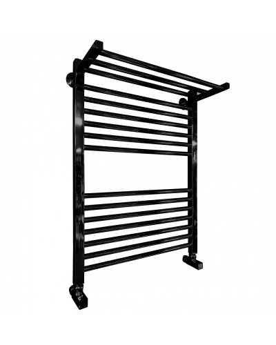 Водяной полотенцесушитель Ника Modern ЛМ 3 80x50 с полкой Черный 16 перекладин