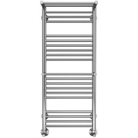 Водяной полотенцесушитель Terminus Аврора П20 400x1010 4660059582153 с полкой Хром