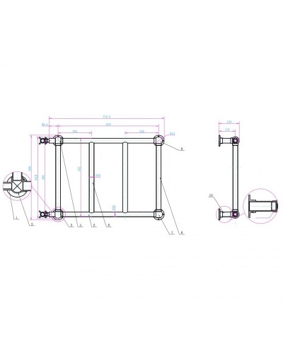 Водяной полотенцесушитель Boheme Palazzo 711 Бронза