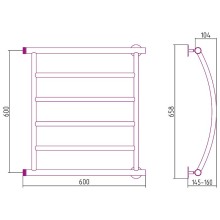 Водяной полотенцесушитель Сунержа Стилье Минор 600х600 00602-6060 Хром