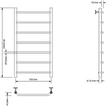 Водяной полотенцесушитель Aquanet Fiona 100x50 266738 Хром