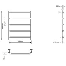 Водяной полотенцесушитель Aquanet Fiona 60x50 266736 Хром