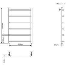 Водяной полотенцесушитель Aquanet Fiona 80x50 266737 Хром